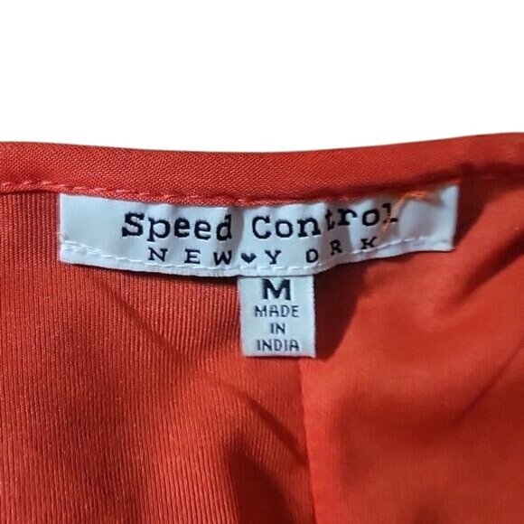 Flowy Bohemian-Style Red Paisley Printed Caftan Dress With Sheer Overlay & Loose - Picture 7 of 7